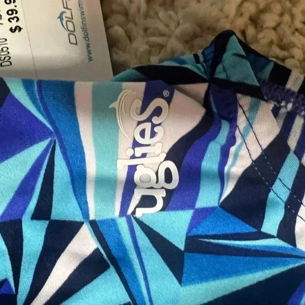GIRLS UGLIES BY DOLPHIN SWIMWEAR TRAIN STYLE SWIMSUIT SZ 28 NWT